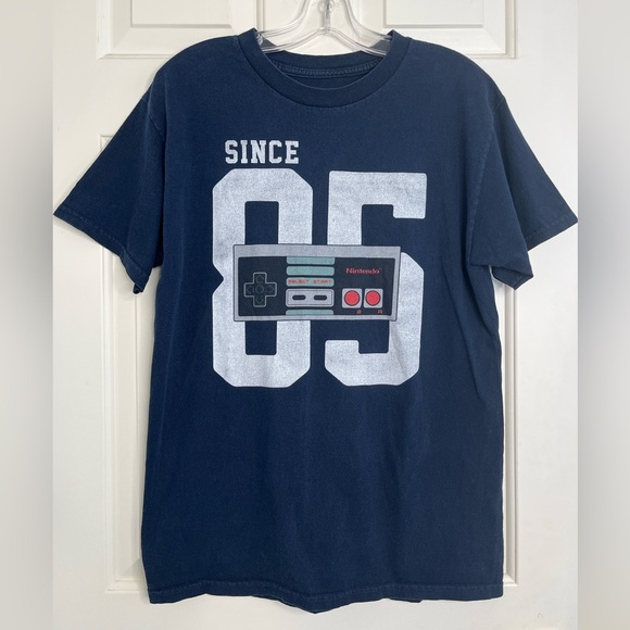 Vintage Since 85 Nintendo Graphic Tee M Blue - Picture 2 of 9
